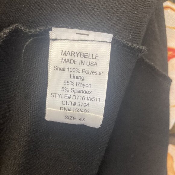 NWT Marybelle Sadie Dress Womens 4X Floral Sleeveless Chiffon Dark Romantic Knee - Picture 13 of 16